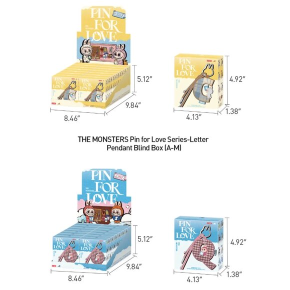 The Monsters x Labubu Pin for Love Letter Pendant - Sealed - Picture 2 of 2